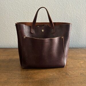 Portland leather goods tote.